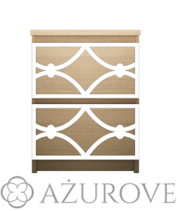 Panel dekoracyjny - WZ.65 - do komody IKEA MALM z 2 szufladami 