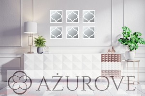 Ażurowa rama - WZ.22 - ANNA - panel do lustra IKEA LOTS o wym. 30cm x 30cm 