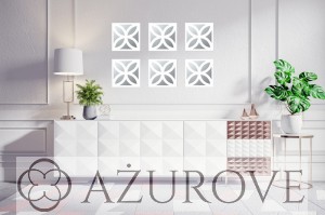 Ażurowa rama  - WZ.24 - ADELE - panel do lustra IKEA LOTS o wym. 30cm x 30cm