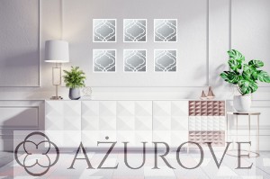 Ażurowa rama  - WZ.21 - LEILA - panel do lustra IKEA LOTS o wym. 30cm x 30cm