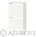 AŻUROVE.PL_Panel dekoracyjny do szafki na buty IKEA BISSA2_wz.12_biały.jpg