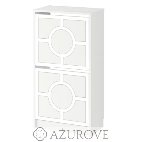AŻUROVE.PL_Panel dekoracyjny do szafki na buty IKEA BISSA2_wz.12_biały.jpg
