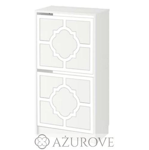 AŻUROVE.PL_Panel dekoracyjny do szafki na buty IKEA BISSA2_wz.56_biały.jpg