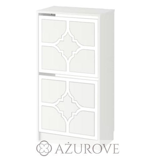 AŻUROVE.PL_Panel dekoracyjny do szafki na buty IKEA BISSA2_wz.61_biały.jpg