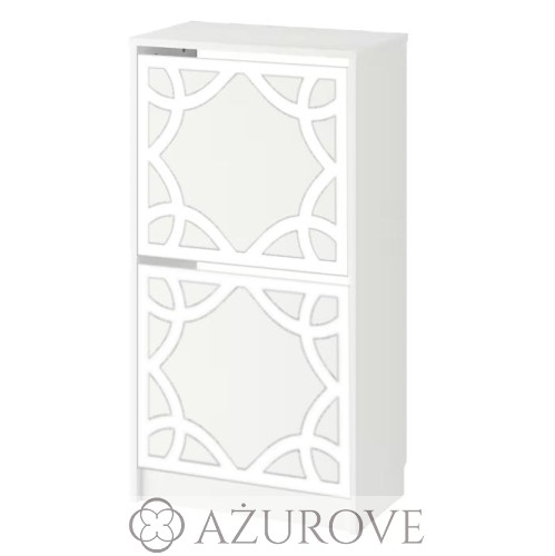 AŻUROVE.PL_Panel dekoracyjny do szafki na buty IKEA BISSA2_wz.62_biały.jpg