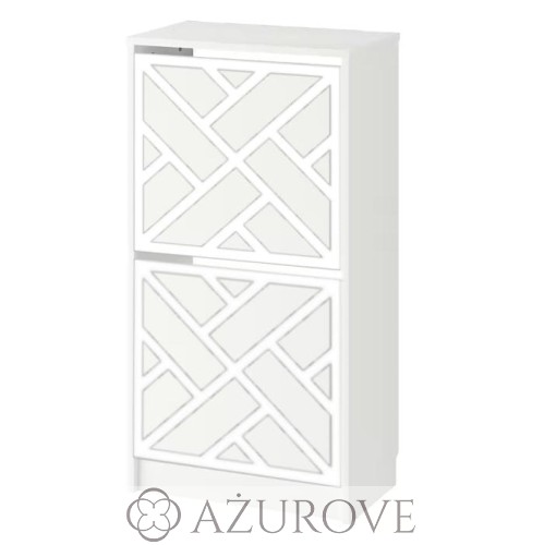AŻUROVE.PL_Panel dekoracyjny do szafki na buty IKEA BISSA2_wz.64_biały.jpg