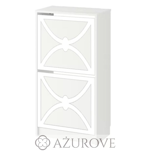 AŻUROVE.PL_Panel dekoracyjny do szafki na buty IKEA BISSA2_wz.65_biały.jpg