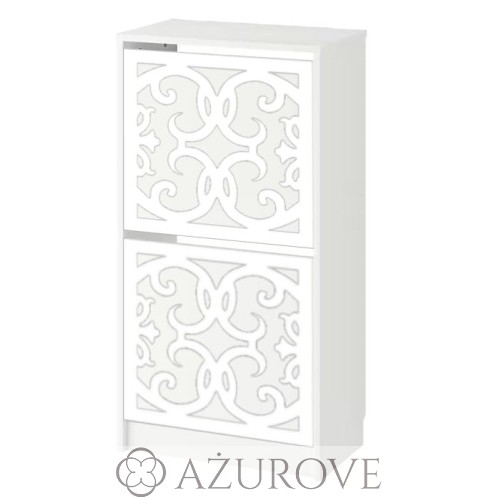 AŻUROVE.PL_Panel dekoracyjny do szafki na buty IKEA BISSA2_wz.70_biały.jpg