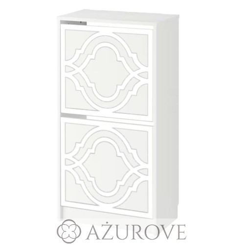 AŻUROVE.PL_Panel dekoracyjny do szafki na buty IKEA BISSA2_wz.21_biały.jpg