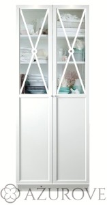 Komplet 2 paneli dekoracyjnych - WZ. 74 ALICE -  do regału IKEA BILLY OXBERG - górna szyba