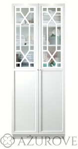 Komplet 2 paneli dekoracyjnych - WZ. 78 VIOLET -  do regału IKEA BILLY OXBERG - górna szyba