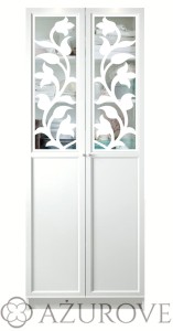 Komplet 2 paneli dekoracyjnych - WZ. 84 VIVIENNE -  do regału IKEA BILLY OXBERG - górna szyba