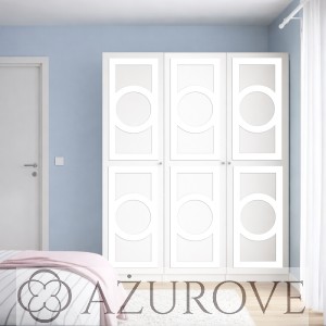 Panele ażurowe wzór 80 CRISTAL -  do szafy IKEA PAX FORSAND o wysokości 195cm