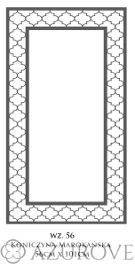 Ażurowa prostokątna rama - panel do lustra o wymiarze 55cm x 100cm - WZ.57 - KONICZYNA MAROKAŃSKA