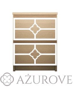 Panel dekoracyjny - WZ.61 - do komody IKEA MALM z 2 szufladami