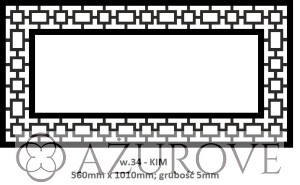 Ażurowa prostokątna rama - panel do lustra o wymiarze 55cm x 100cm - WZ.34 -  KIM 